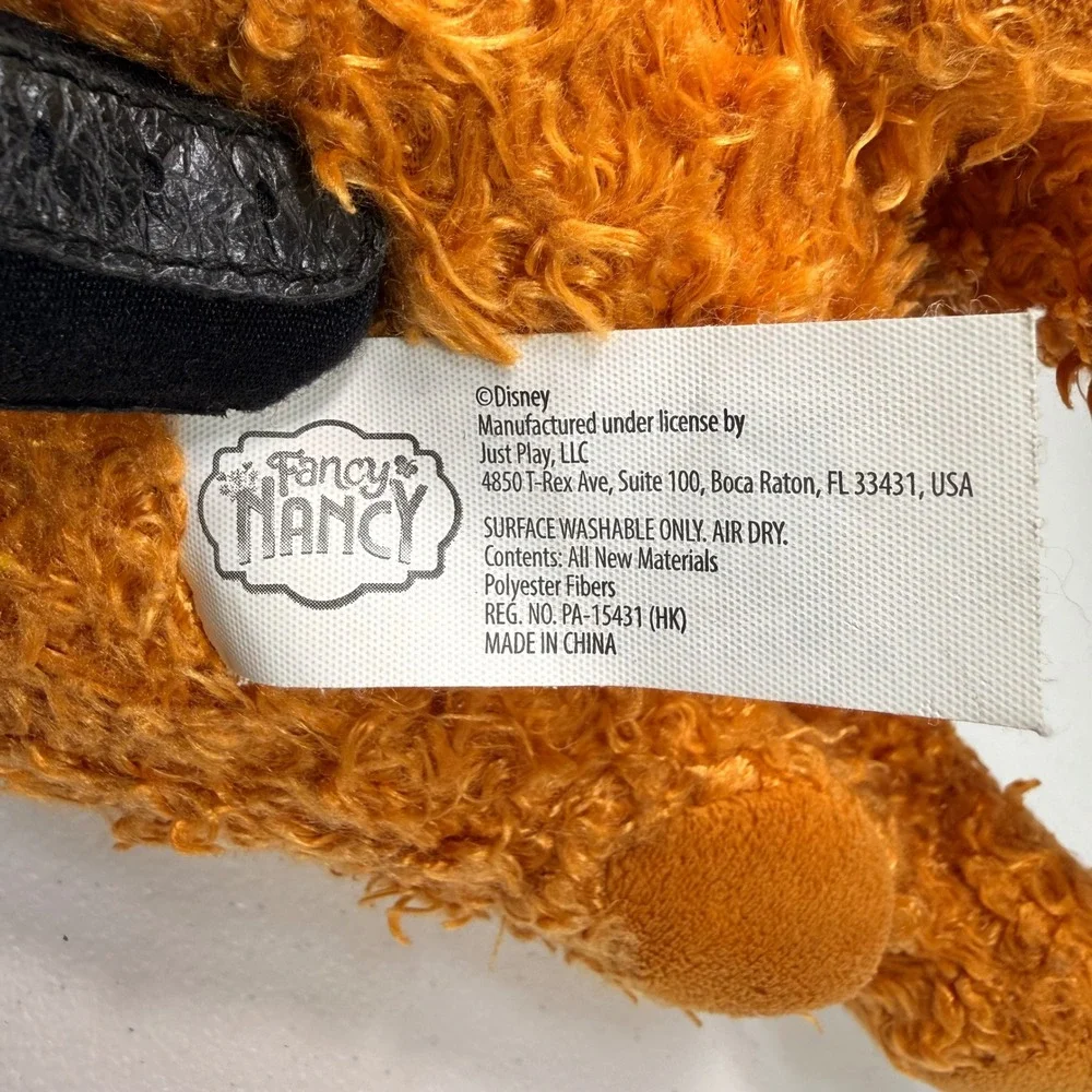 Disney Fancy Nancy Frenchy Dog Plush Interactive Stuffed Animal Orange 10in